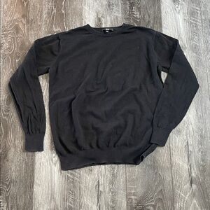 Uniqlo Women Black Cotton Crewneck Sweater